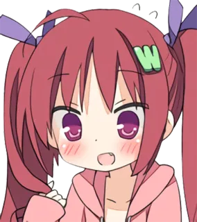 😌 anime, girl, cute, cartoon telegram sticker