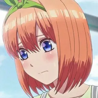 🧩 Yotsuba Nakano The Quintessential Quintuplets Anime, Triste, Fille, Mignon, Personnage telegram sticker