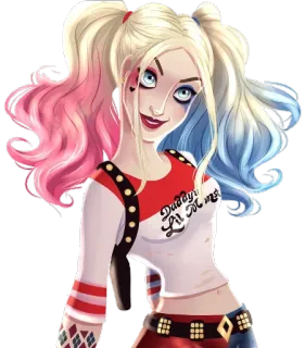 😊 Harley Quinn Daddy's Lil Ms харли квинн, dc comics, злодей, персонаж комиксов, женский персонаж telegram sticker