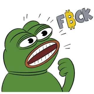 🤬 Pepe the Frog FBCK ペペ, カエル, ミーム, 攻撃的 telegram sticker
