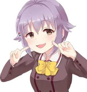 😦 Anime, Ragazza, Carina, Sorridendo, Felice telegram sticker