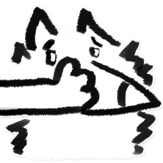 💦 животное, волк, средний палец, оскорбительный, жест telegram sticker