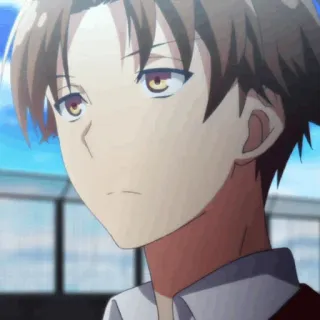 🎲 Kiyotaka Ayanokoji Classroom of the Elite Anime, Escola, Estudante, Sério, Confiante whatsapp sticker