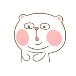 😕 urso, fofo, animal, desenho animado, personagem, kawaii whatsapp sticker