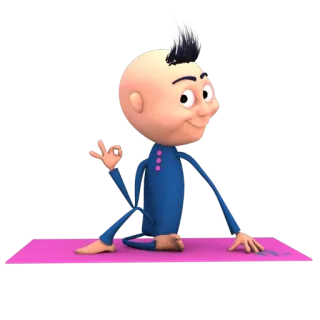👌 dessin animé, yoga, méditation, exercice, personnage, fitness whatsapp sticker