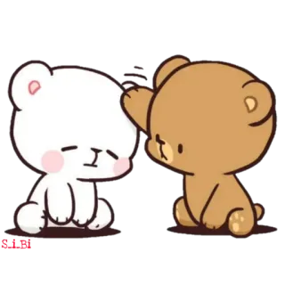 😢 orsi, carino, cartoni animati, animali, amore, amicizia, adorabile telegram sticker