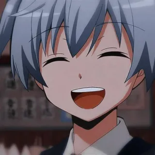 🦕 Nagisa Shiota Assassination Classroom anime, boy, school, smile, student telegram sticker
