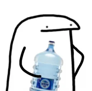 🧃 AQUA monigote, aqua, botella de agua, dibujos animados, meme whatsapp sticker
