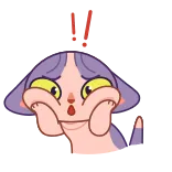 😳 Katze, Cartoon, wütend, genervt, schmollend telegram sticker