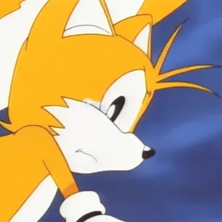 😢 Tails Sonic the Hedgehog Тейлз, Соник, видеоигра, мультяшный персонаж, лис telegram sticker