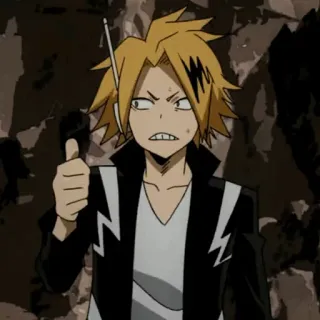 ⚡️ Denki Kaminari My Hero Academia Anime, Manga, Personaje, Denki Kaminari, My Hero Academia whatsapp sticker