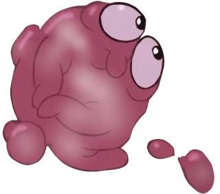 💕 cartone animato, blob, personaggio, viola telegram sticker