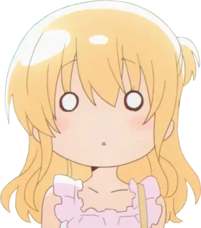 💛 애니메이션, 치비, 만화, 놀란, 소녀, 귀여운 telegram sticker