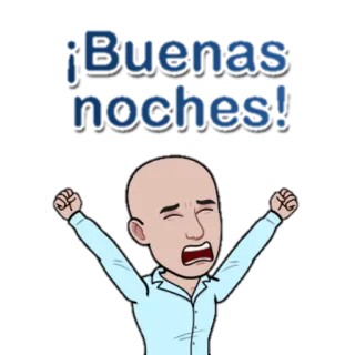 😌 ¡Buenas noches! boa noite, sonolento, cansado, desenho animado, Bitmoji telegram sticker