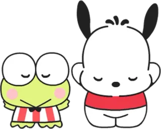 💬 keroppi, pochacco, sanrio, милый, мультфильм, каваи telegram sticker