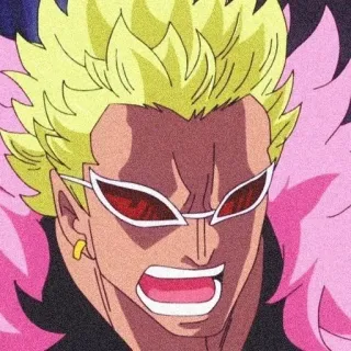 🦩 Donquixote Doflamingo One Piece อนิเมะ, ตัวร้าย, โดฟลามิงโก้, วันพีซ, มังงะ telegram sticker