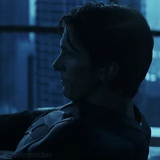 🙁 Bruce Wayne Batman Begins batman, bruce wayne, christian bale, cavaleiro das trevas, dc comics, personagem de filme whatsapp sticker