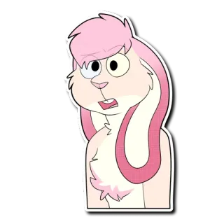 😨 pink rabbit whatsapp sticker