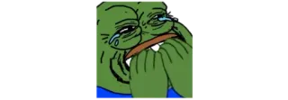 😂 Pepe the Frog pepe, triste, chorando, meme, sapo telegram sticker