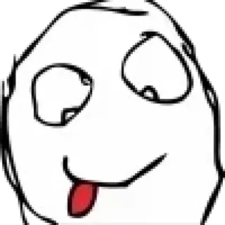 😋 Meme, Lustig, Trollface, Rage Comic, Internet Meme, Humor, Ausdruck, Zeichnung telegram sticker