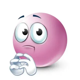 😒 Biểu tượng cảm xúc, Suy nghĩ, Hồng, Bối rối, Không chắc chắn, Trầm ngâm telegram sticker