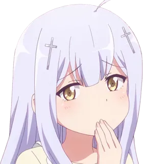 😐 anime girl, cute, cartoon, sticker, anime telegram sticker