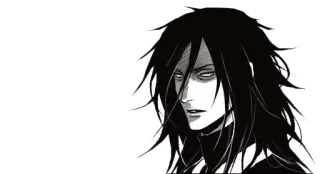 😒 Anime, Manga, Charakter, Porträt, Schwarzweiß, Uchiha, Madara telegram sticker