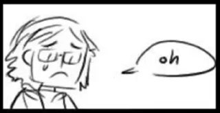 😢 oh cartoon, speech bubble, sad, illustration telegram sticker