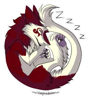 😴 ZZZZ спящий, собака, милый, мультик, животное, рисунок, пушистый telegram sticker