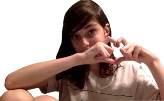 ❤️ сердце, любовь, женщина, девушка, руки, жест telegram sticker