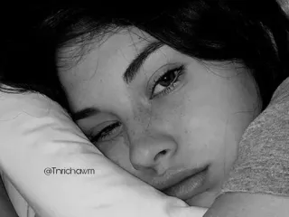 🗞 @Trrichawm portrait, woman, face, black and white, girl, person telegram sticker