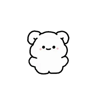 💬 fofo, animal, kawaii, desenho animado, branco, desenho, adesivo whatsapp sticker