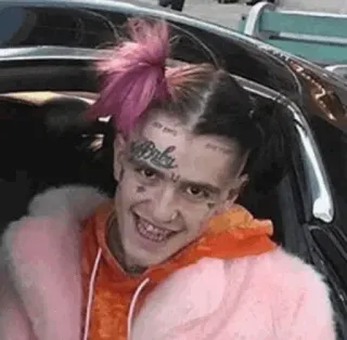 😁 Lil Peep Baby lil peep, рэпер, музыка, эмо, тату, портрет telegram sticker