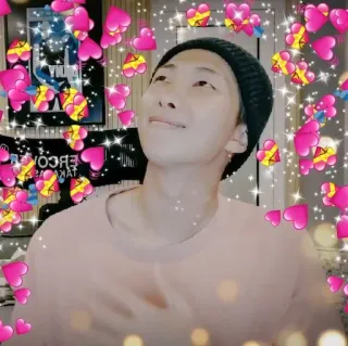 🙂 RM kpop, bts, heart, love, namjoon telegram sticker
