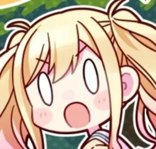 ❤️ anime, surprised, girl, blond, cute, shocked telegram sticker