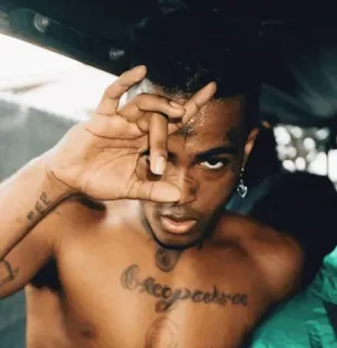 🔥 XXXTentacion XXXTentacion, rappeur, tatouage, musique telegram sticker