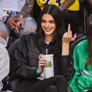 🖕 donna, dito medio, offensivo, gesto, persona telegram sticker