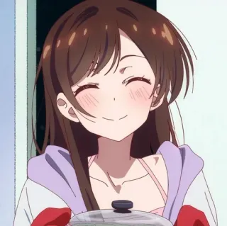🍇 Chizuru Ichinose Rent-A-Girlfriend Anime, Chizuru Ichinose, Rent-a-Girlfriend, Słodkie, Szczęśliwy, Postać kobieca whatsapp sticker