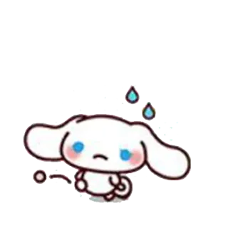 😥 Cinnamoroll Cinnamoroll, triste, llorando, lindo, kawaii whatsapp sticker
