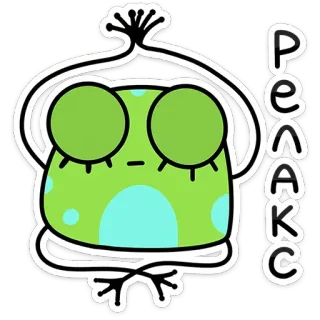 😌 PEACE vrede, kikker, kawaii, schattig telegram sticker