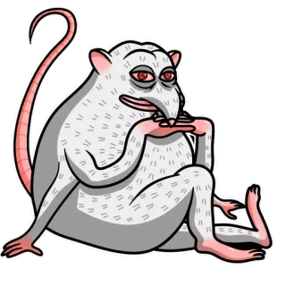 😉 rata, animal, dibujos animados, roedor telegram sticker