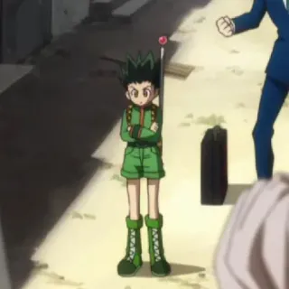 🤔 Gon Freecss Hunter x Hunter anime, hunter x hunter, gon freecss, cartoon, boy, character telegram sticker