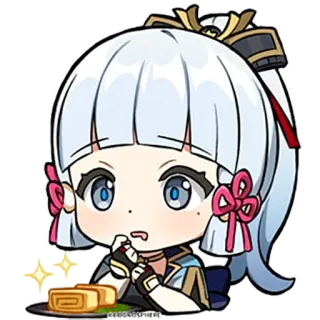 🌠 Kamisato Ayaka Genshin Impact Anime, Jogo, Chibi, Personagem, Genshin Impact, Kamisato Ayaka telegram sticker