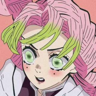 💚 Mitsuri Kanroji Demon Slayer Anime, Manga, Demon Slayer, Mitsuri Kanroji, Hashira, Pilar del Amor telegram sticker