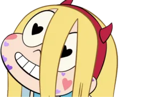 💋 Star Butterfly Star vs. the Forces of Evil สตาร์ บัตเตอร์ฟลาย, หัวใจ, การ์ตูน, อนิเมชั่น telegram sticker