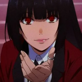 ❤️ Yumeko Jabami Kakegurui Anime, Fille, Yeux rouges, Jeu, Kakegurui, Yumeko Jabami telegram sticker