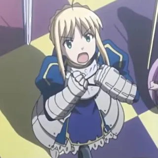 💙 Saber Fate/stay night Anime, Armadura, Saber, Fate/stay night, Mujer, Personaje telegram sticker