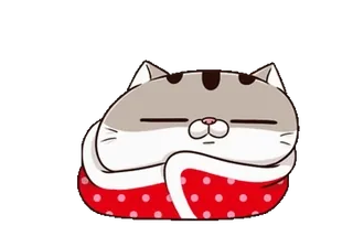 😄 Katze, Tier, schläfrig, niedlich, Cartoon telegram sticker