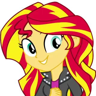 😀 Sunset Shimmer My Little Pony sunset shimmer, my little pony, kartun, karakter, equestria girls telegram sticker
