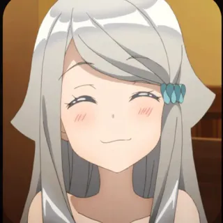 🥢 Аниме, Девушка, Персонаж, Улыбка, Мило telegram sticker